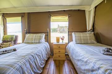 The twin bedroom.