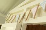 The pretty hand-made bunting.