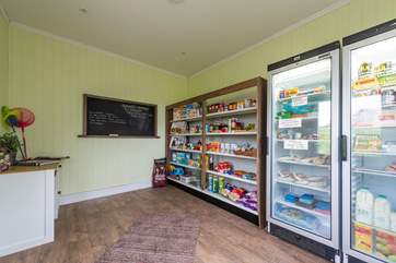 The honesty shop is stocked full of goodies for your stay.