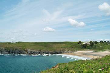Popular with surfers, Poldhu Cove is just a mile or so outside the village.
