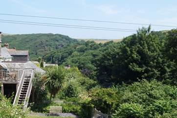 The view out across the valley from the kitchen is delightful.