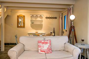 Snuggle up on the sofa and relax.