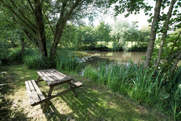As well as your deck, there are other little areas for sitting and enjoying the lakeside setting.