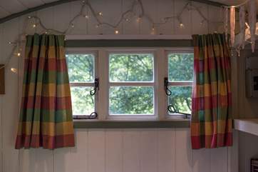 There's a sweet little window looking back up your entrance track allowing plenty of light into the hut.
