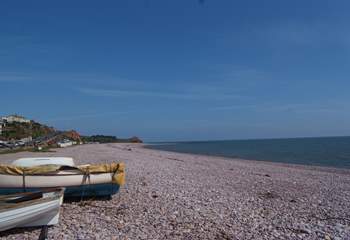 Another view of the beach at Budleigh Salterton - you can follow the South West Coast Path from here.