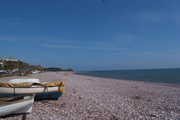 Another view of the beach at Budleigh Salterton - you can follow the South West Coast Path from here.