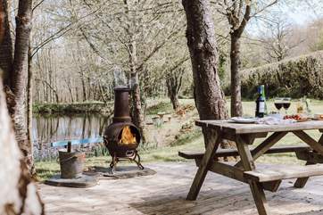 And enjoy a sundowner by the warmth of the chiminea.