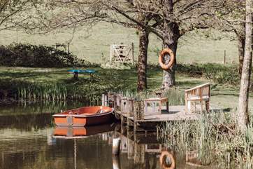 Take to the water in the rowing boat... just like a scene out of the Notebook!