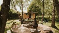 Outside, the setting becomes even more enchanting. 