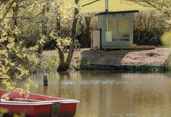 With the tranquil lake as your backdrop. 