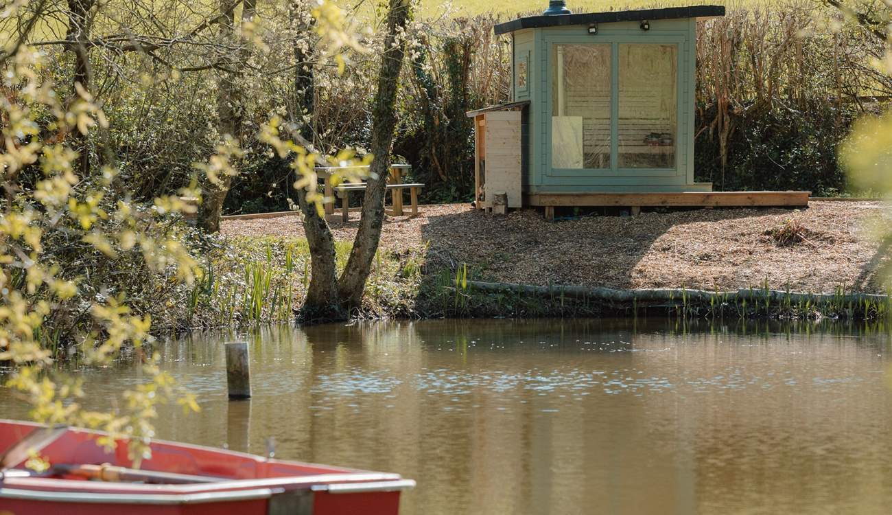 With the tranquil lake as your backdrop. 