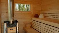 Step inside this heavenly wood-fired sauna.