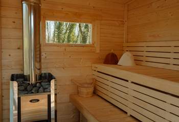 Step inside this heavenly wood-fired sauna.