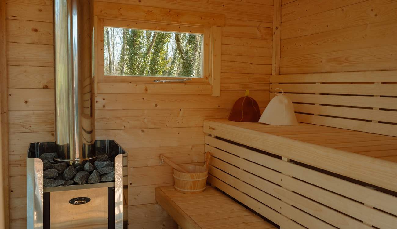 Step inside this heavenly wood-fired sauna.
