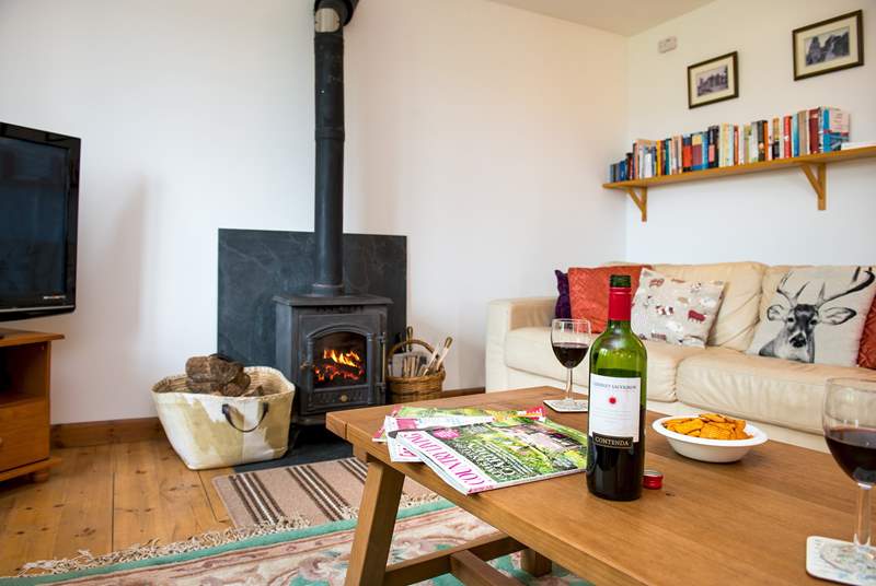 The toasty wood-burner makes this an ideal retreat all year round.