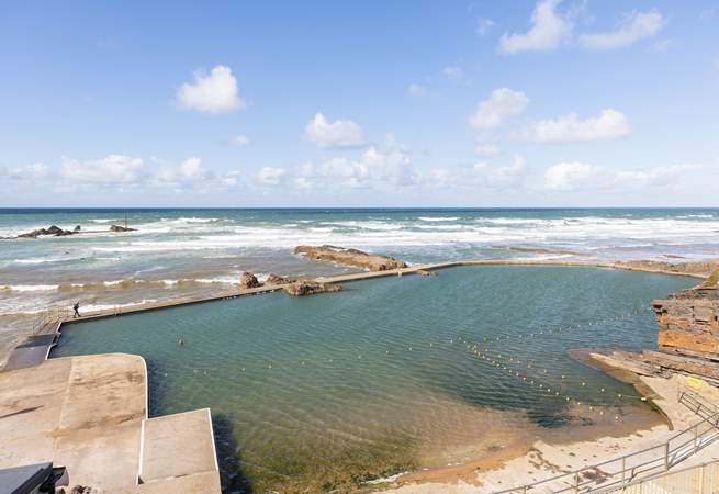 The sea pool at Bude is perfect for a sheltered swim.