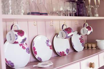 The kitchen-area, fully equipped with everything you will need for your luxury glamping holiday.