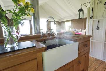Hot water straight to your kitchen Belfast sink.