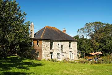 Looking at the house from the meadow.
