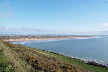 This is Saunton Sands - a short drive from Westward Ho! A fantastic stretch of beautiful sand and surf.