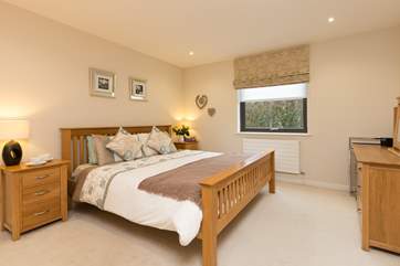 The double bedroom is really spacious. It looks out to the rear of the building and is well out of the way of the car park.