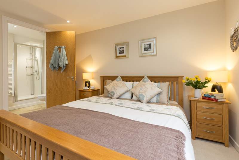 Another view of this lovely tranquil bedroom with its super-king double bed.