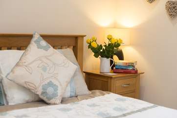 Lovely bed linens are always a treat at the end of a day.