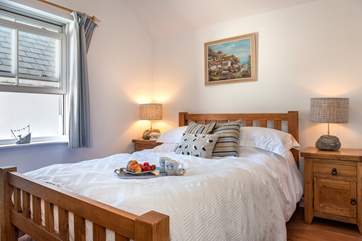 The bedroom is filled with quirky decor.