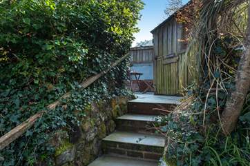 You will find a little slice of heaven up the steps.