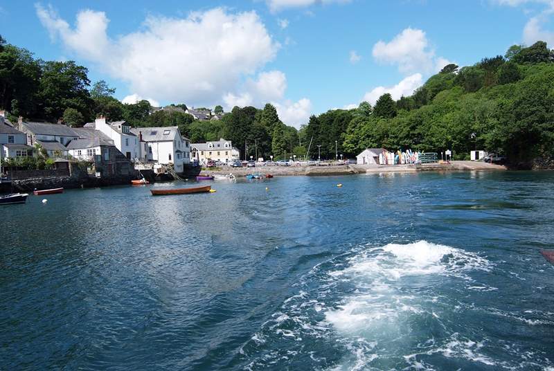 This is the river crossing on the Bodinnick Car Ferry from Fowey to Polruan - arrive in style!
