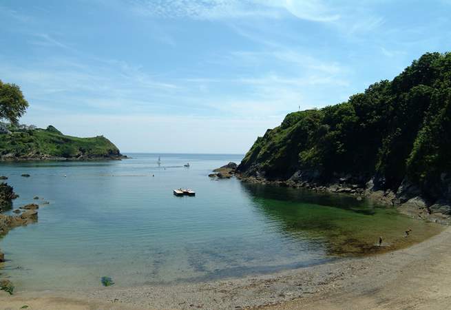 The sheltered bays along the south west coast of Cornwall are beautiful.