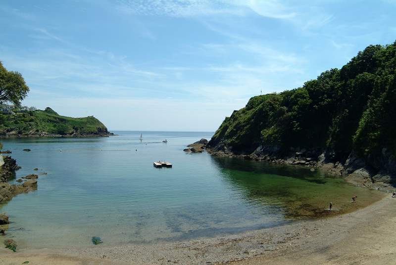 The sheltered bays along the south west coast of Cornwall are beautiful.