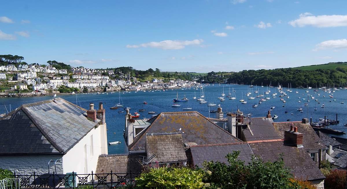 This is the wonderful view from the two double bedrooms. You can lie in bed and river watch.