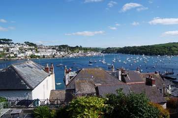 This is the wonderful view from the two double bedrooms. You can lie in bed and river watch.