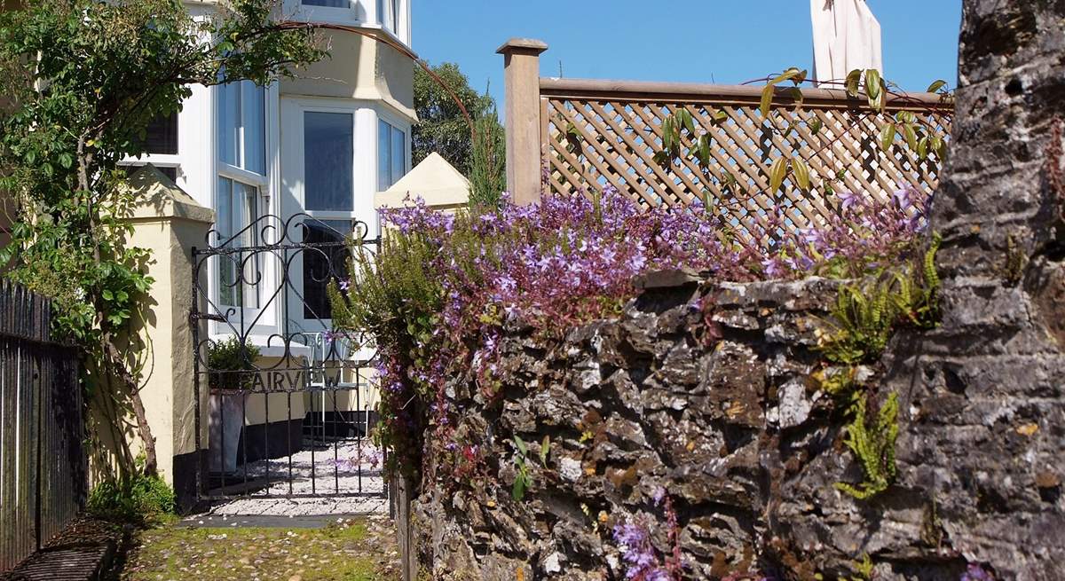 The gate to Fairview - you will easily spot it from the path as there is a sign on the wall next to the path too.