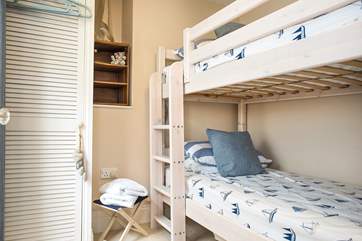 Bedroom 3 has bunk-beds, comfortable for adults and children alike!