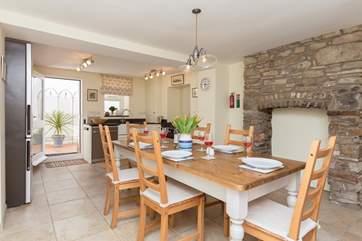 The large kitchen/dining-room - fully equipped and a true home-from-home.