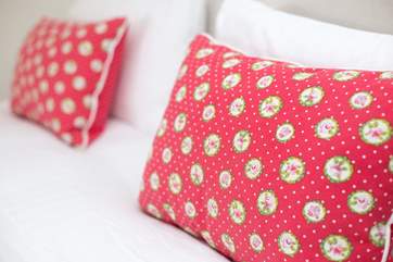 All the fabrics and furnishings have been chosen with real care.