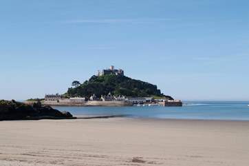 St Michael's Mount at Marazion is accessible on foot along the causeway at low tide.