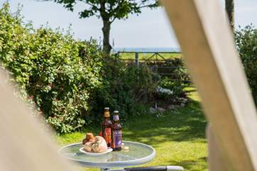 Time for a drink before dinner - you will never tire of the view!