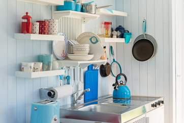 The small but perfectly formed kitchen-area.