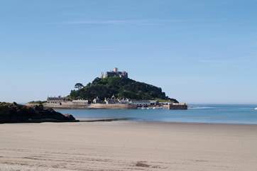 St Michael's Mount at Marazion is accessible on foot along the causeway at low tide.