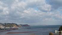A view of Teignmouth from Ness Head on the other side of the Teign estuary - this is about four miles from the cottage.