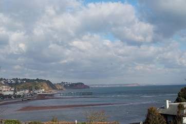 A view of Teignmouth from Ness Head on the other side of the Teign estuary - this is about four miles from the cottage.