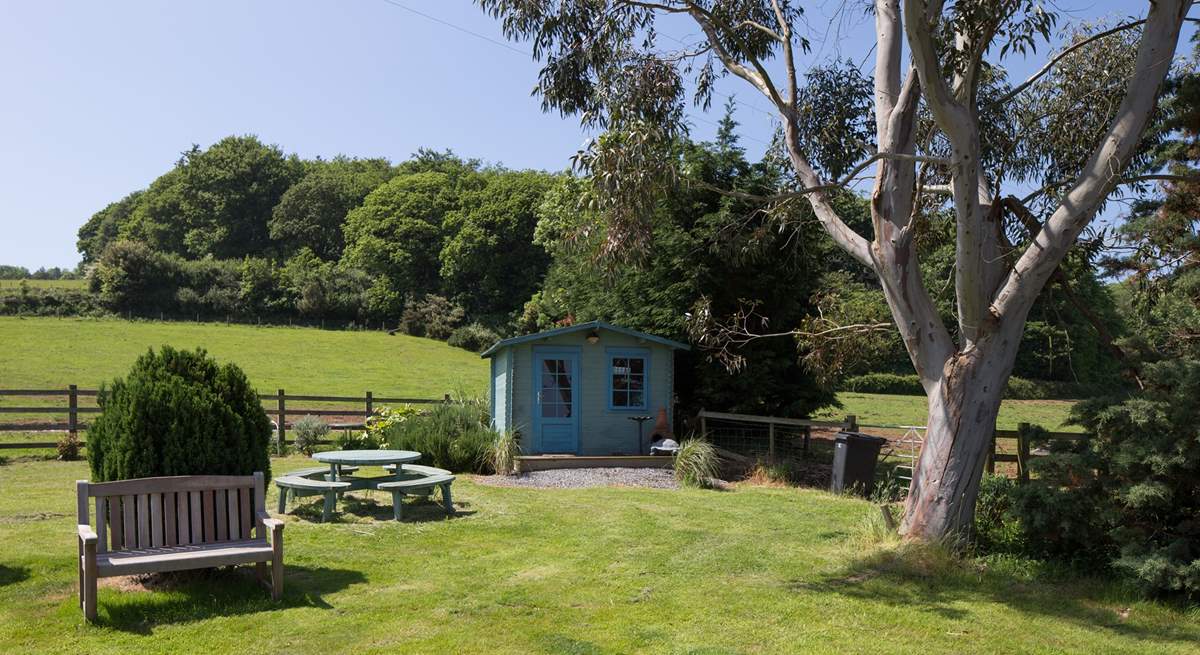 Looking from the front of the cottage to the owners' land.