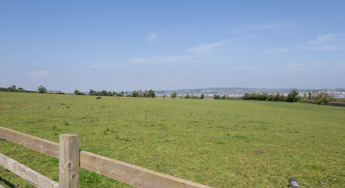 Distant views of the Exe estuary.