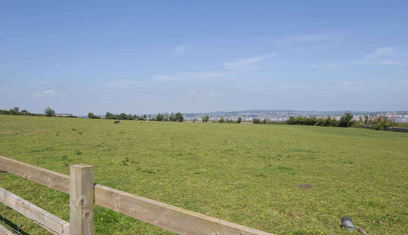 Distant views of the Exe estuary.