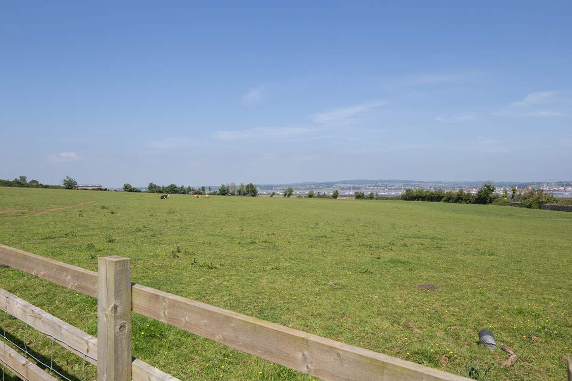 Distant views of the Exe estuary.