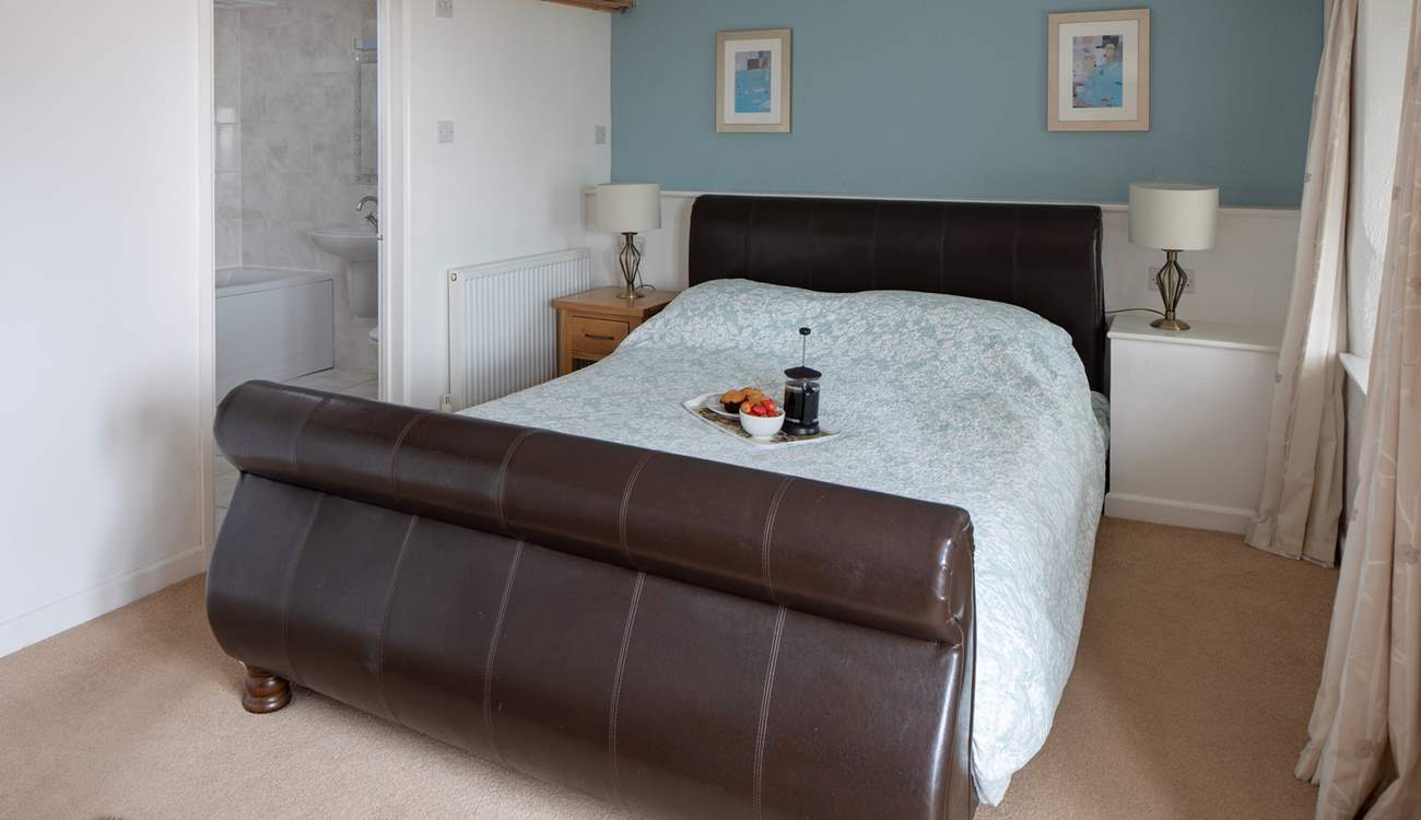 Bedroom one on the lower ground floor.