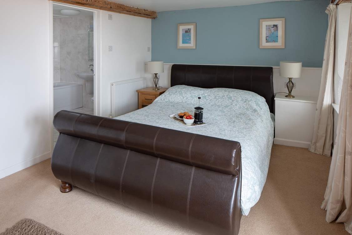 Bedroom one on the lower ground floor.